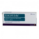 Теноретик, таблетки покрытые оболочкой 100 мг+25 мг 28 шт