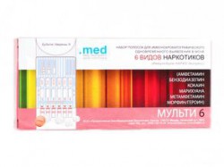 Тест для выявления 6 видов наркотиков в моче