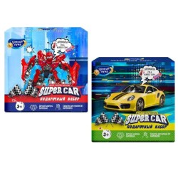 Набор подарочный детский Солнце и Луна Суперкар для мальчиков - шампунь Суперкар + средство для купания 2в1 Супергерой 200 мл + 200 мл в ассортименте