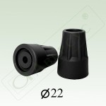 Наконечник для трости и костылей, р. 22 мм  1 шт арт. Нк22 черный