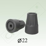 Наконечник для трости и костылей, р. 22 мм  1 шт арт. Нк22/С серый