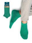 Носки мужские, Omsa (Омса) р. 39-41 (25-27) ECO Colors 402 Эко колорс укороченные Erba зеленый
