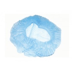 Шапочка-берет на резинке голубая