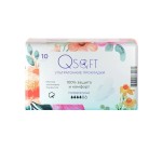 Прокладки женские гигиенические, QSoft (КьюСофт) 10 шт ультратонкие универсальные (нормал 4 капли)